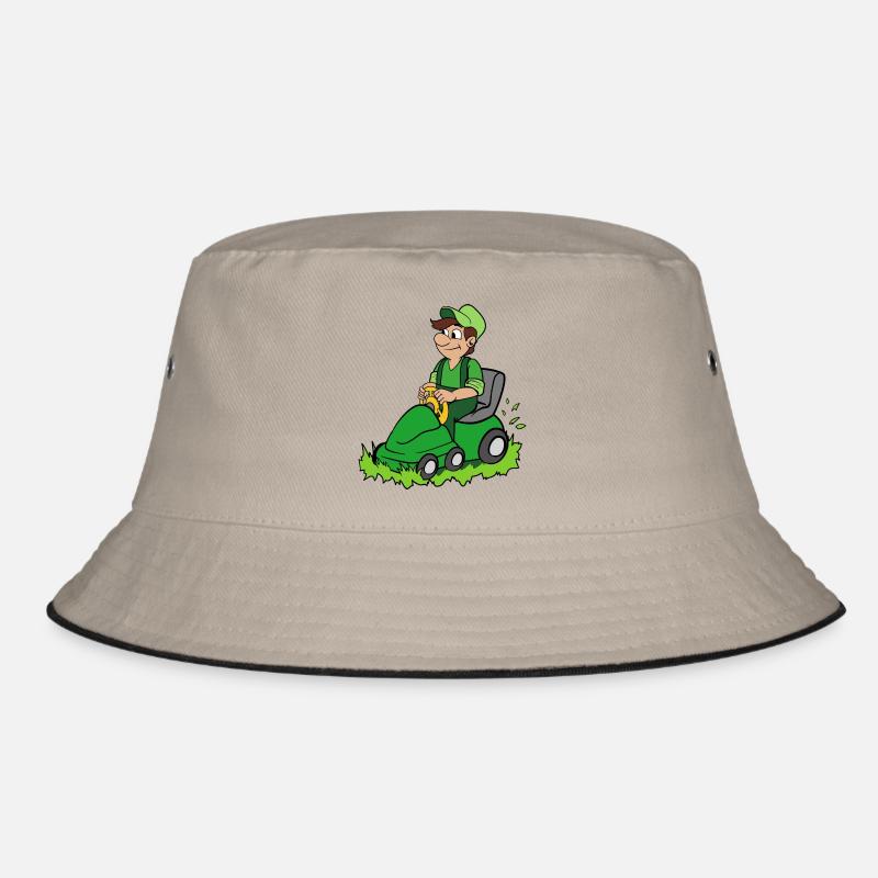 Gärtner mit Rasenmäher Bucket Hat
