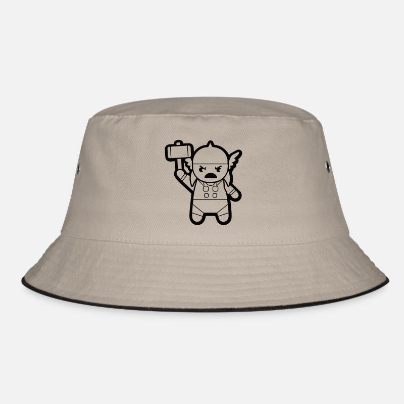 THOR WITH HAMMER superhero minifigure Bucket Hat