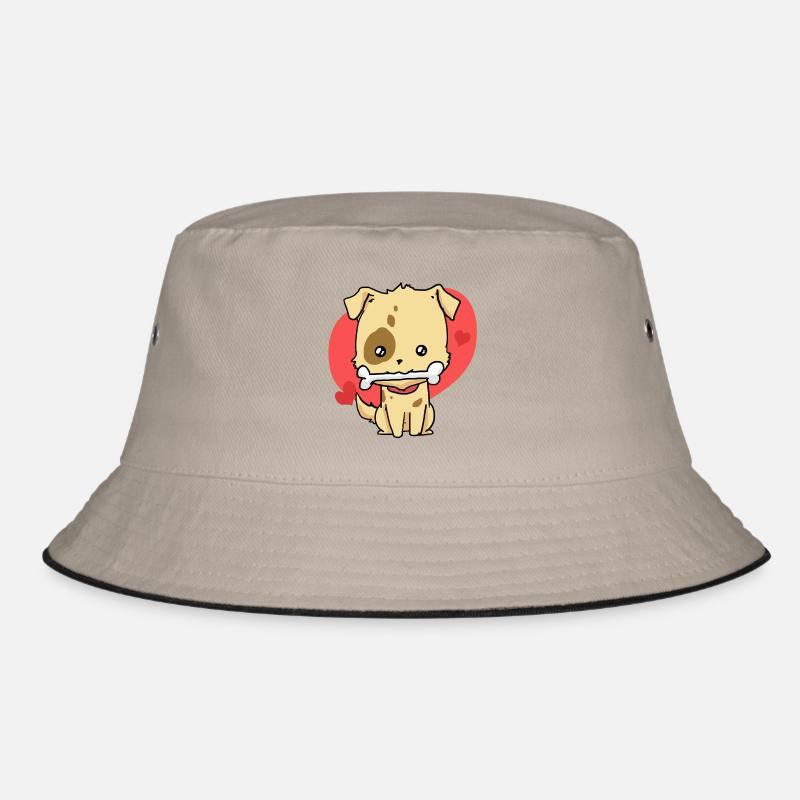Hund - Bucket Hat - Khaki/Schwarz