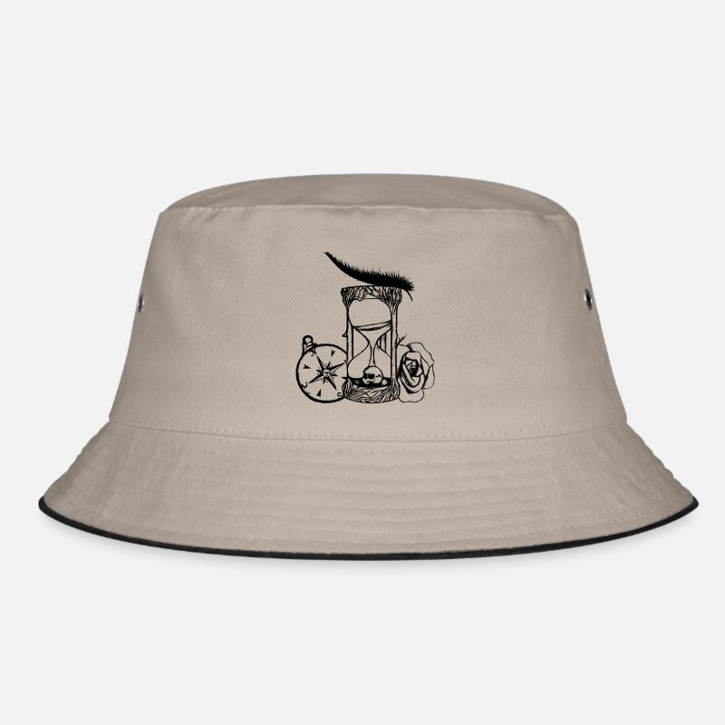 Sanduhr - Bucket Hat - Khaki/Schwarz