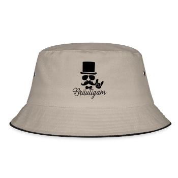 Groom wedding shower groom bachelorette wedding - Bucket Hat - khaki/black - Front