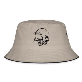 Feuerwehrhelm - Bucket Hat - Khaki/Schwarz - Vorne