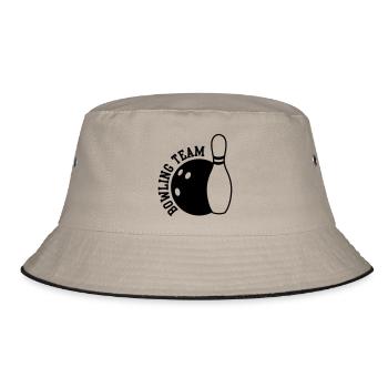bowling team - Bucket Hat - khaki/black - Front
