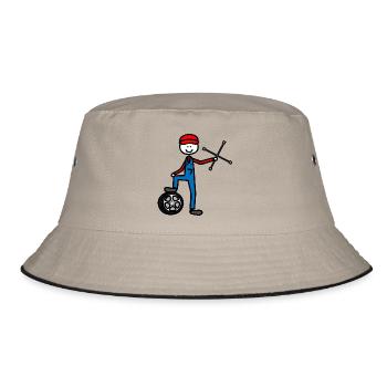 Mechanic - Bucket Hat - khaki/black - Front
