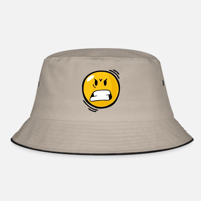 Smiley Anger Bucket Hat