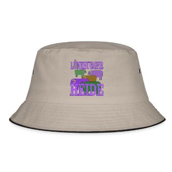 Lüneburger Heide Motiv - Bucket Hat - Khaki/Schwarz - Vorne