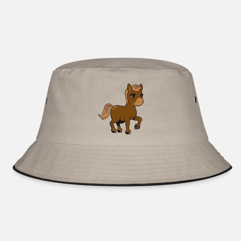 Pony Pferd reiten ponyhof traben spass Maedchen su Bucket Hat