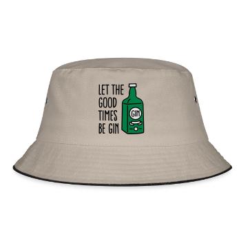 Let the good times be gin - Bucket Hat - khaki/black - Front