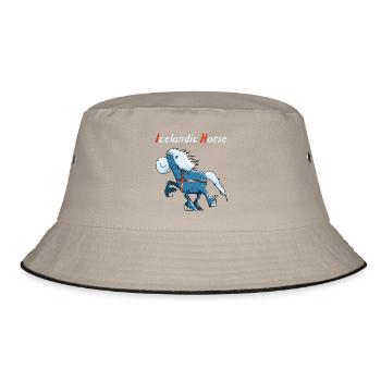 Icelandic horse on tour - Bucket Hat - khaki/black - Front