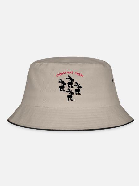 Weihnachten - Bucket Hat - Khaki/Schwarz - Vorne