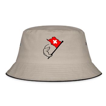 Switzerland flag - Bucket Hat - khaki/black - Front