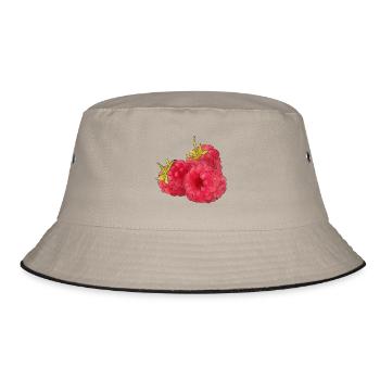 Himbeeren - Bucket Hat - Khaki/Schwarz - Vorne