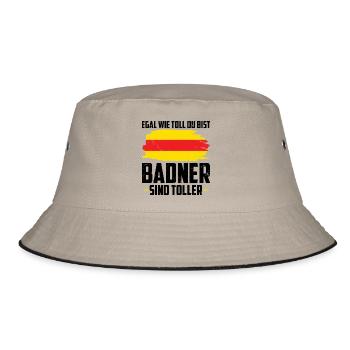Baden - Bucket Hat - Khaki/Schwarz - Vorne