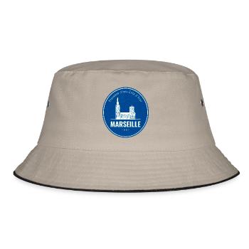 Logo de la ville bleue de Marseille - Bob - kaki/noir - Devant