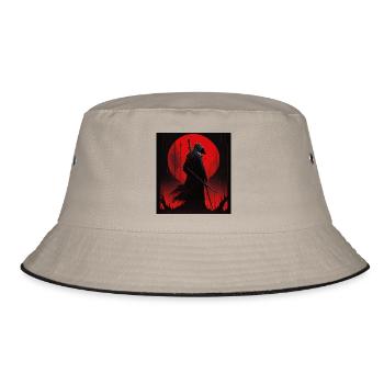 Sensenmann - Grim Reaper - Bucket Hat - khaki/black - Front