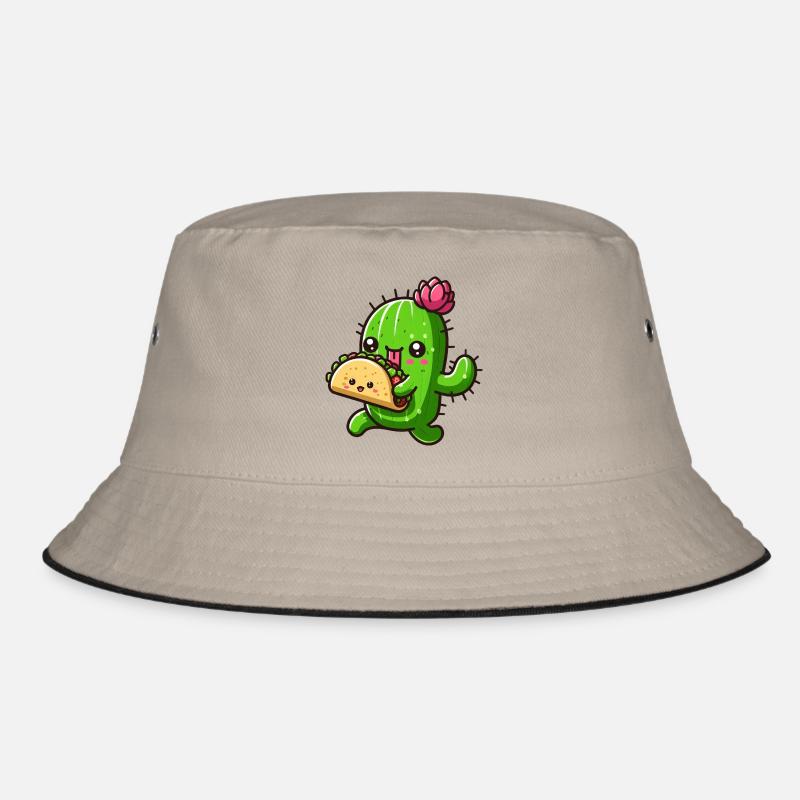 Conception de bande dessinée de tacos de cactus mignon Bob