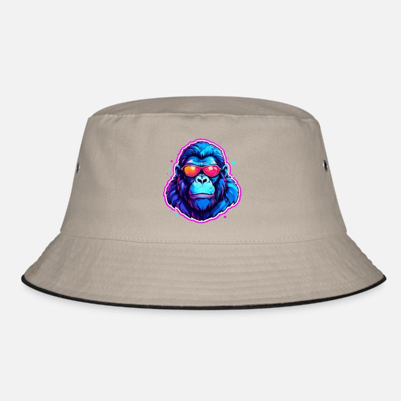 A cool gorilla with sunglasses Bucket Hat