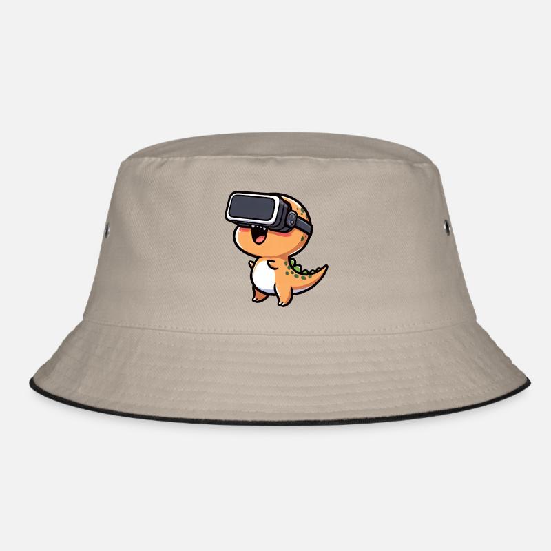 Dino T-Rex in VR Cartoon Virtual Reality Bucket Hat