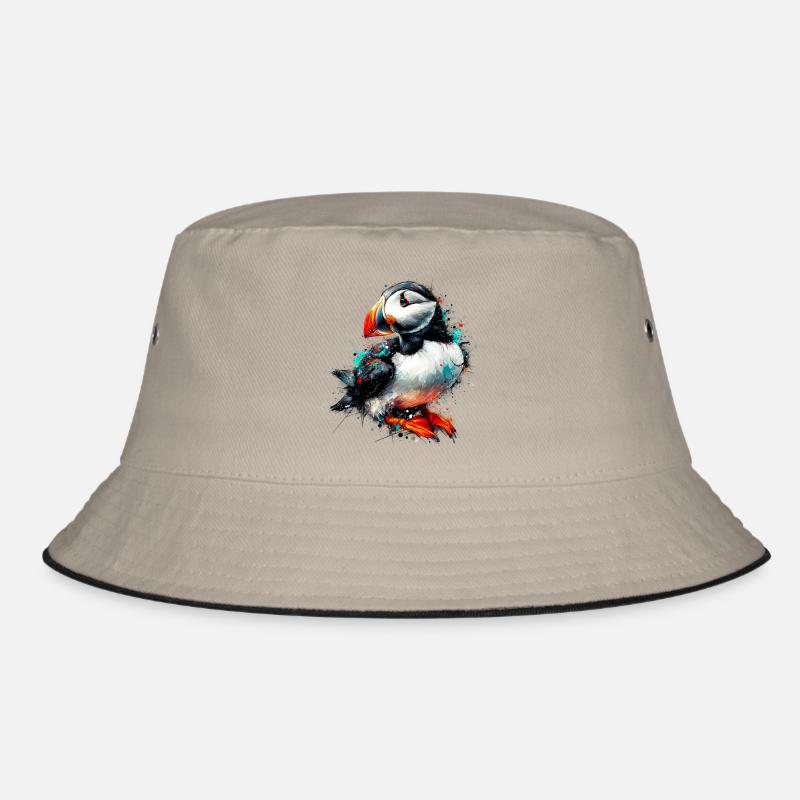 Papageitaucher - Bucket Hat - Khaki/Schwarz