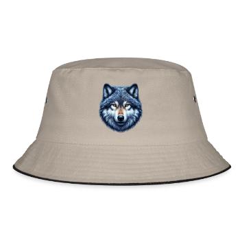 Wolf - Bucket Hat - khaki/black - Front