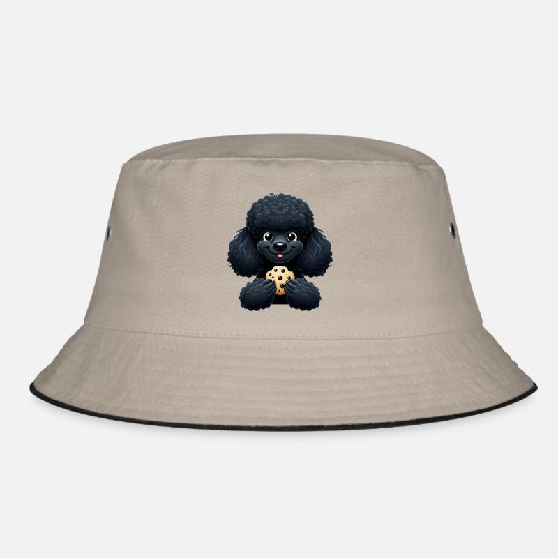 Caniche noir avec Biscuit Design mignon Bob