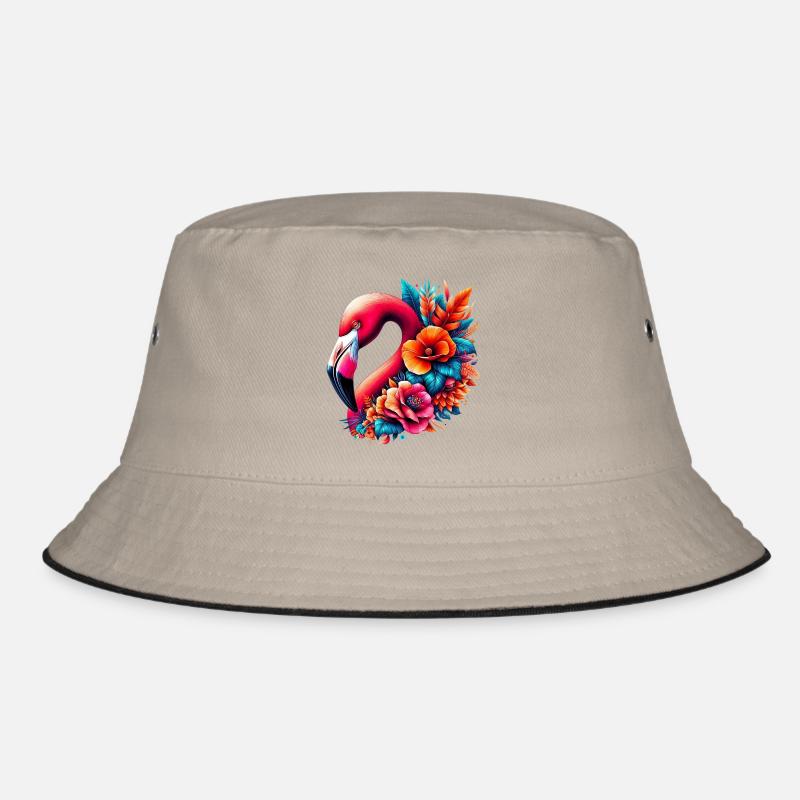 Flamingo - Bucket Hat - Khaki/Schwarz