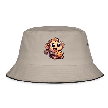 Chimpanzé avec friandise sucrée au biscuit - Bob - kaki/noir - Devant
