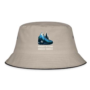 Bergsteigen - Bucket Hat - Khaki/Schwarz - Vorne