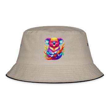 Koala - Bucket Hat - Khaki/Schwarz - Vorne