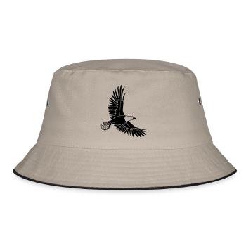 Adler - Bucket Hat - Khaki/Schwarz - Vorne