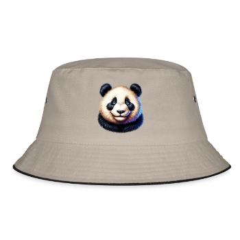 Panda - Bucket Hat - Khaki/Schwarz - Vorne