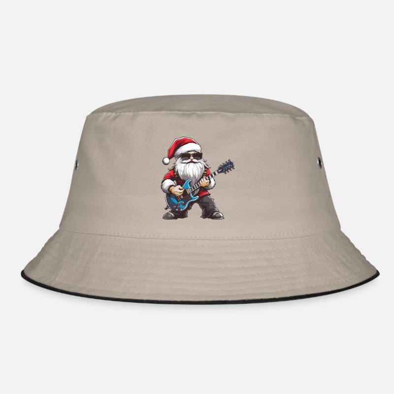 Weihnachtsmann Gitarre - Bucket Hat - Khaki/Schwarz