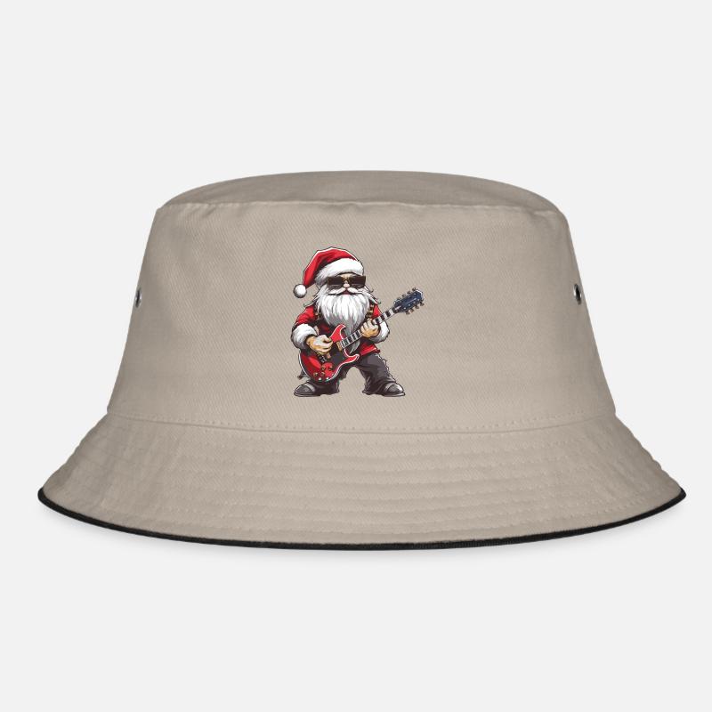 Weihnachtsmann Gitarre - Bucket Hat - Khaki/Schwarz