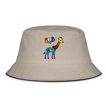 LGBT Gay Pride Girafe Arc-en-ciel Drapeau arc-en-ciel - Bob - kaki/noir - Devant