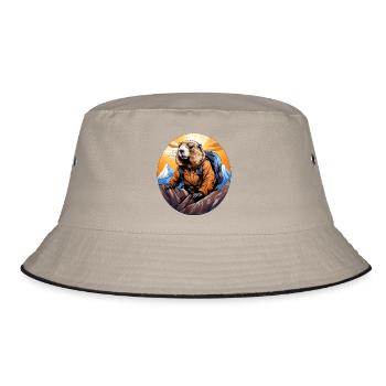 Marmot Mountaineer / Hiking Marmots - Bucket Hat - khaki/black - Front