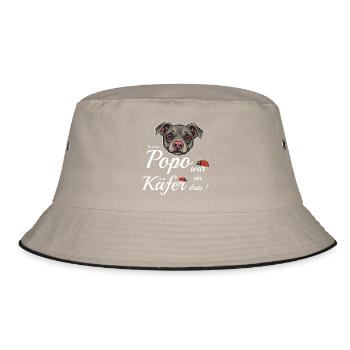 Funny Dog - Bucket Hat - khaki/black - Front
