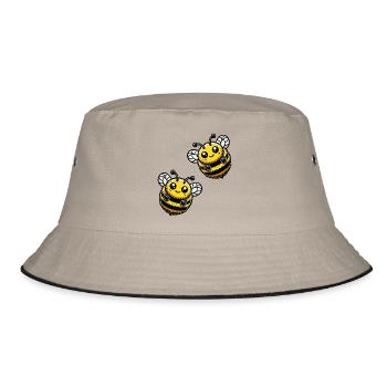 hummel biene 2 - Bucket Hat - Khaki/Schwarz - Vorne