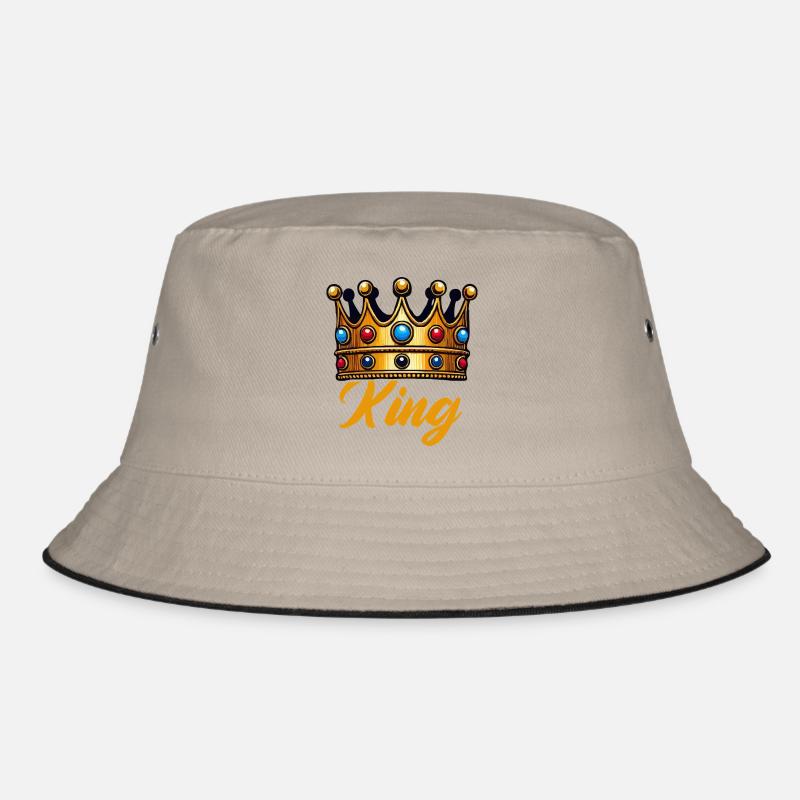krone könig - Bucket Hat - Khaki/Schwarz