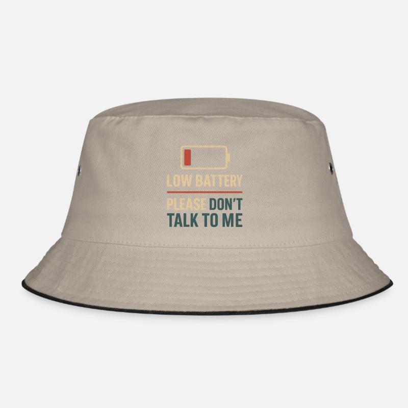 Low Battery - Bucket Hat - Khaki/Schwarz