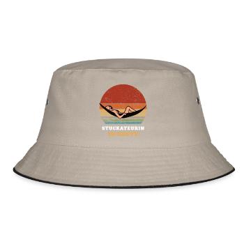 plasterer pension retirement pensioner plasterers - Bucket Hat - khaki/black - Front