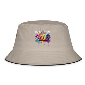 Limited Edition 2009 Graffiti Street Art Design - Bucket Hat - khaki/black - Front