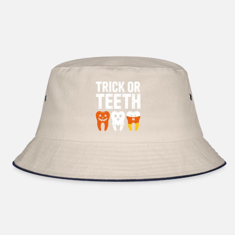 Trick or Teeth Halloween Tee Bucket Hat