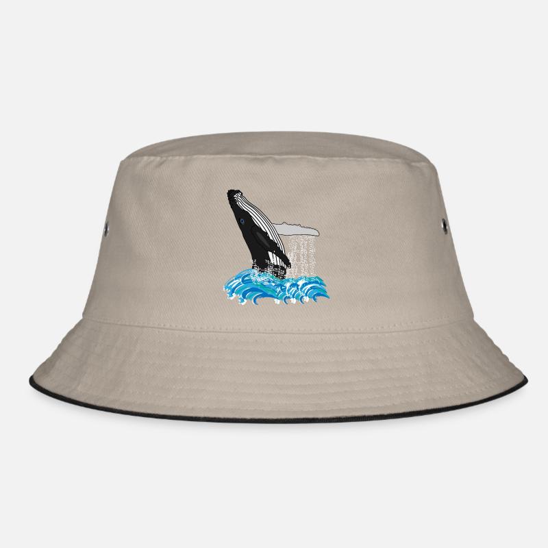 Humpback Whale Print Bucket Hat