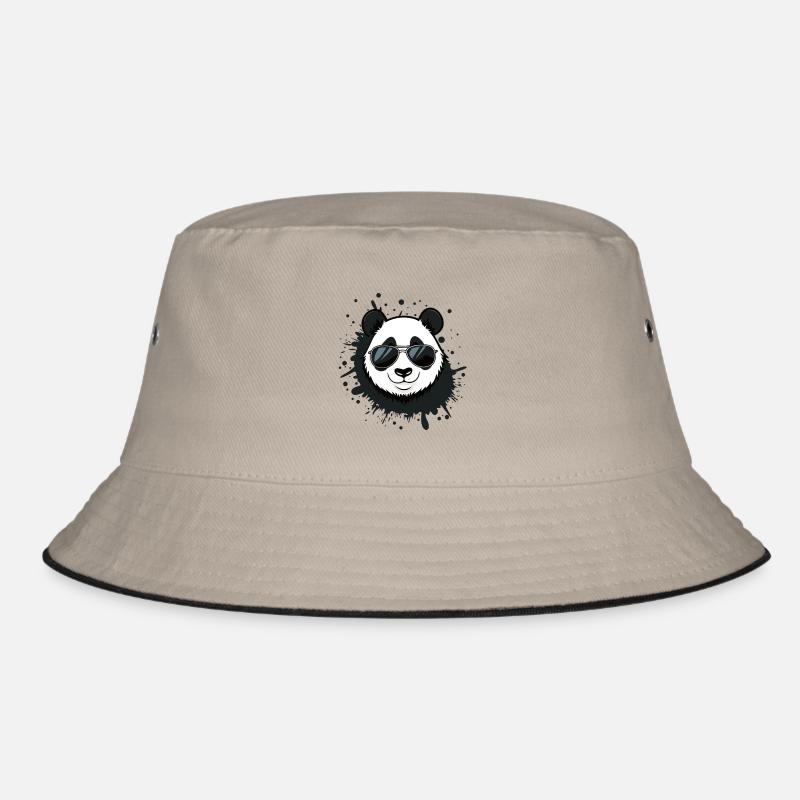 Panda glasses splatter Bucket Hat