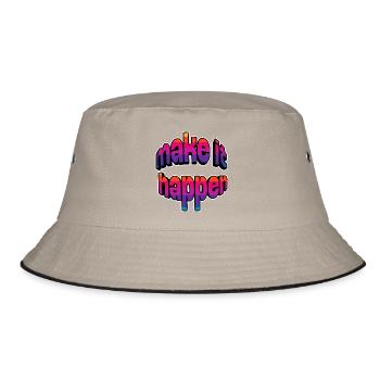 Make It Happen Gradient - Bucket Hat - khaki/black - Front