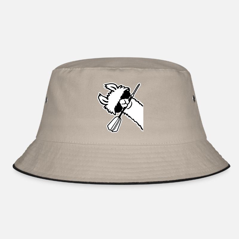 Cool Llama Head Sunglasses Dart Mouth Side Bucket Hat