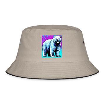 Eisbär - Bucket Hat - Khaki/Schwarz - Vorne