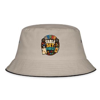 TABLE SET FIRST - Bucket Hat - khaki/black - Front