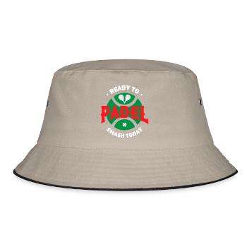 Ready_to_Smash_Today_Padel - Bucket Hat - khaki/black - Front