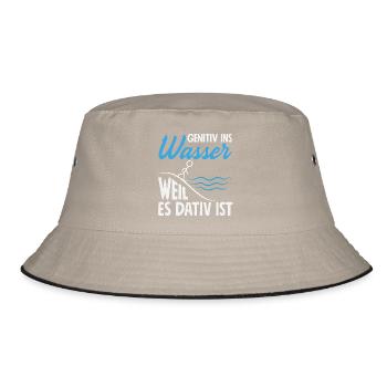Genitiv Dativ Grammatik - Bucket Hat - Khaki/Schwarz - Vorne